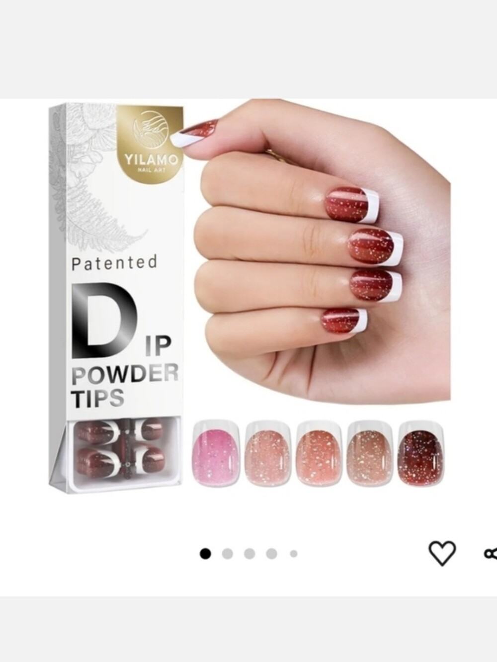 NWT Sparkling French Tip Press-On Nails